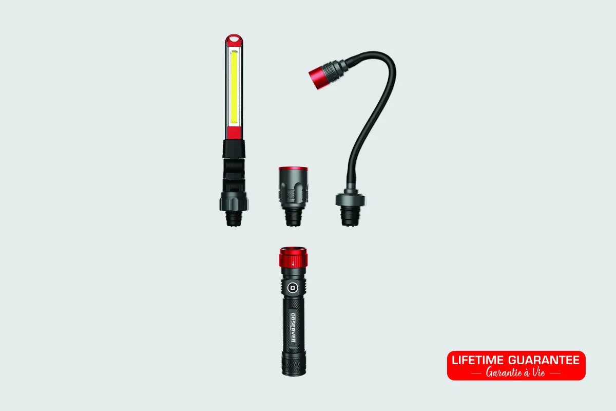 Torcia LED ricaricabile OBS-FL2 da 1000 lumen - Potente e compatta | Observer Tools