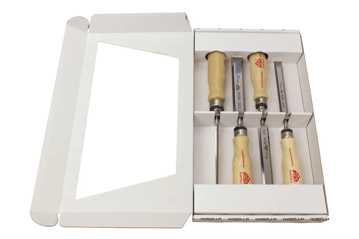 Special wood chisel set, Swedish shape, 4 pieces 3531 04 | Chisel | Stubai