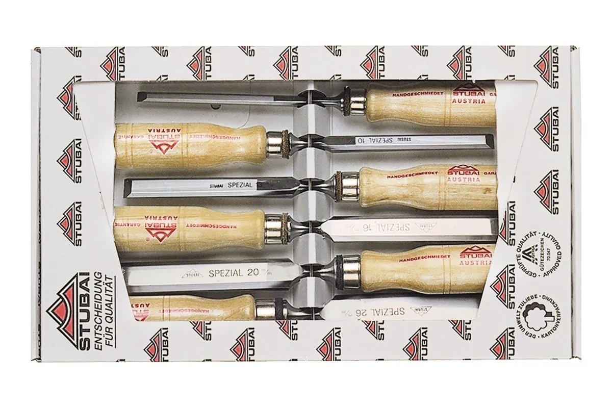 Special wood chisel set, Swedish shape, 6 pieces 3531 06 | Chisel | Stubai