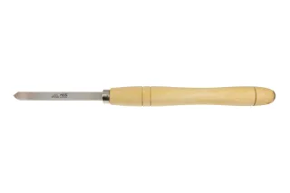 Ciseau de tourneur forme pointue 7026 25 | Outil de tournage HSS avec manche en bois d’aulne | Stubai