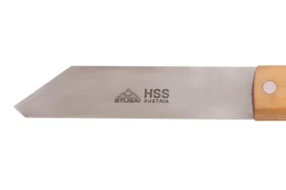 HSS-messerförmiges Schneidwerkzeug 7057 02 | HSS-Drechselwerkzeug mit Erlenholzgriff | Stubai