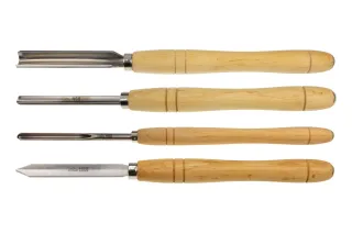 Set des outils de tournage sur bois, 4 pcs. S7070 04 | Jeux d'outils de tournage en HSS | Stubai