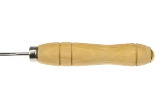 Gouge à broche, micro 7081 03 | Micro-outils de tournage HSS avec manches en bois d’aulne | Stubai
