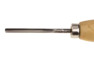 Gouge à broche, micro 7082 06 | Micro-outils de tournage HSS avec manches en bois d’aulne | Stubai