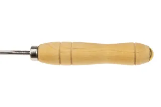 Gouge à broche, micro 7082 06 | Micro-outils de tournage HSS avec manches en bois d’aulne | Stubai