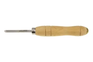 Ciseau plat, micro oblique 7083 06 | Micro-outils de tournage HSS avec manches en bois d’aulne | Stubai
