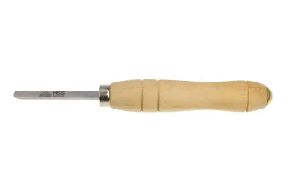 Ciseau plat, micro rond 7084 06 | Micro-outils de tournage HSS avec manches en bois d’aulne | Stubai