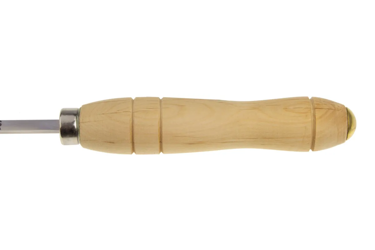 Ciseau plat, micro rond 7084 06 | Micro-outils de tournage HSS avec manches en bois d’aulne | Stubai